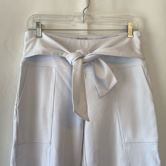 Joie White Coastal Grandma Pull On Wide Leg Jersey Cargo Pants Small Beachy Chic - Picture 5 of 15